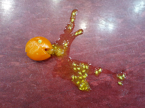 smashed tomato